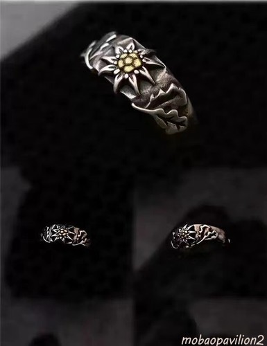 Anello edelweiss montagna - edelweiss,